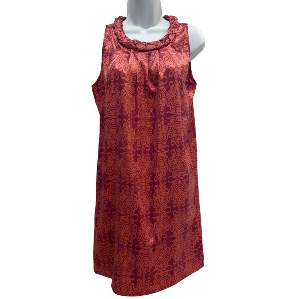 Tracy Negoshian Pink and Orange Patterned Dress, size Medium